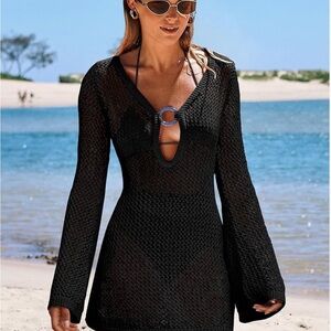Elegant Black Swim Cover-Up